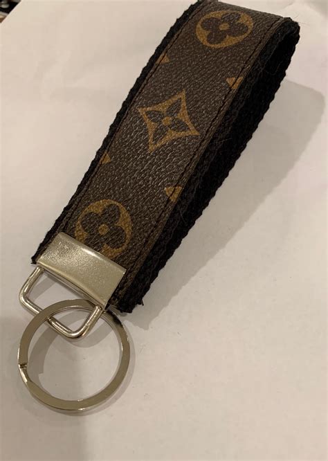 louis vuitton upcycled keychain